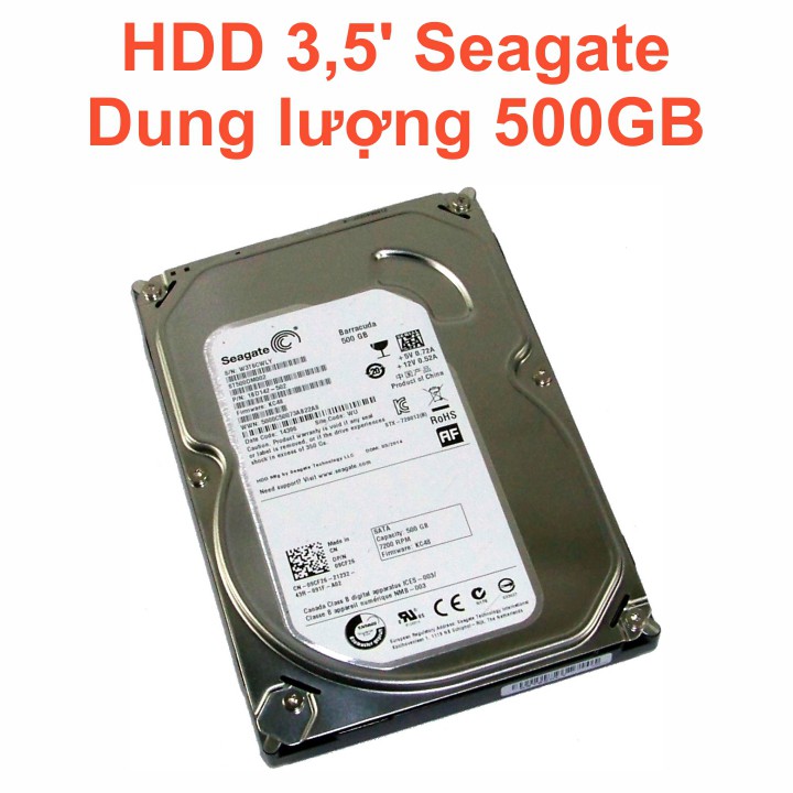 Ổ cứng HDD 3.5&quot; Seagate 500GB  – Chính Hãng – Mới 99% Tháo máy đồng bộ – Bảo hành 3 tháng