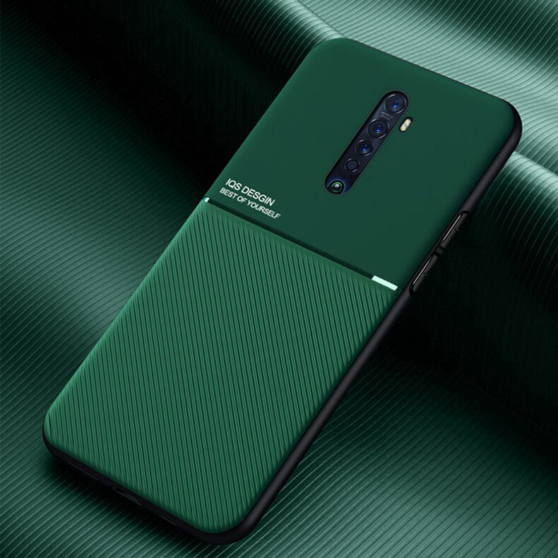 Oppo Reno 2 Casing Shockproof Soft Silicone Skin Back Case【Build In Magnetic Sticker 】Support Car Holder Protective Cover