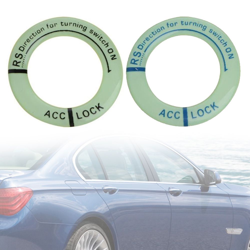 Vòng dán trang trí công tắc đánh lửa xe hơi màu dạ quang 3D