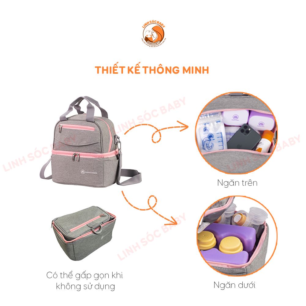 Balo bỉm sữa đa năng cao cấp Mama’s Choice, Balo giữ nhiệt bảo quản sữa mẹ