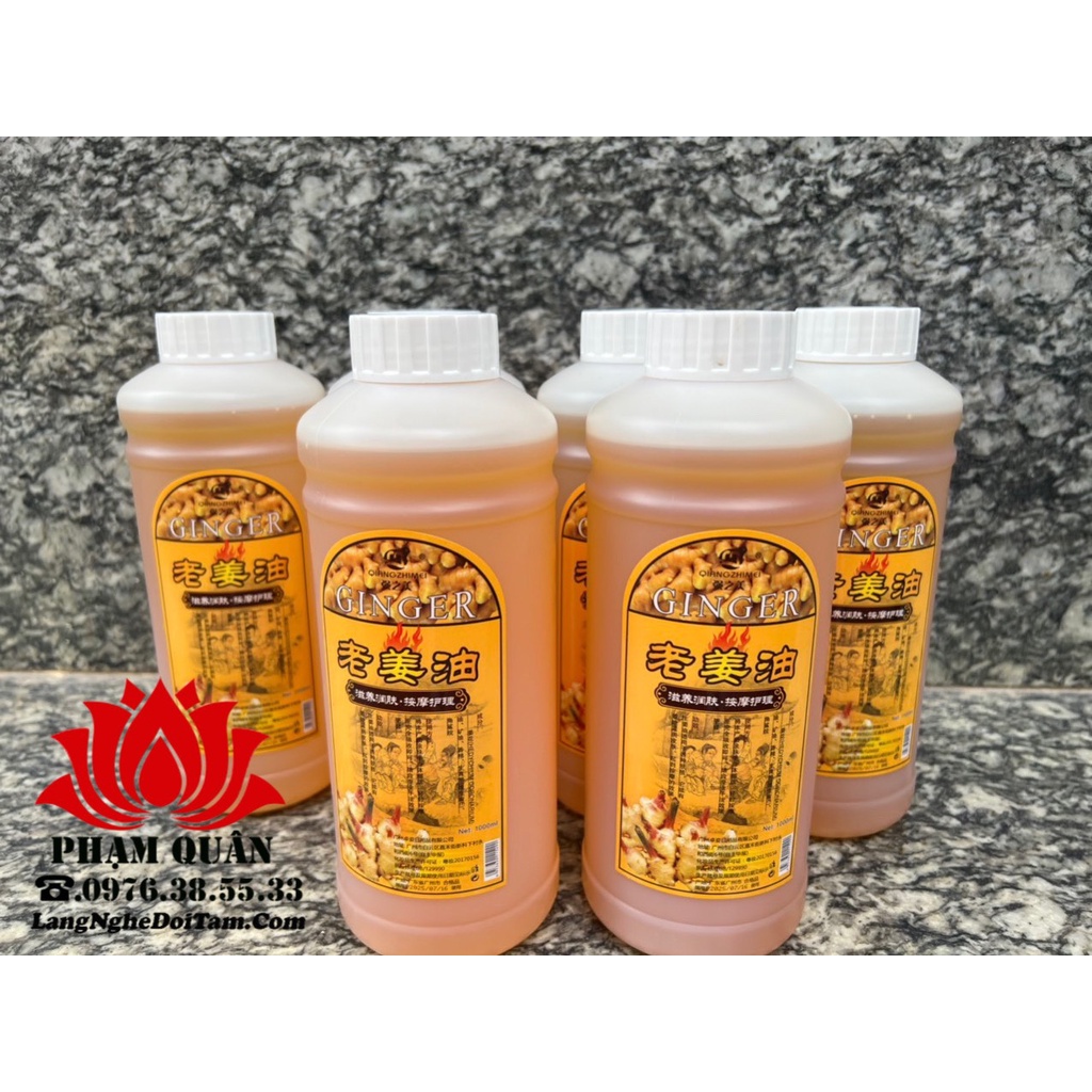 Tinh dầu gừng nóng massage body, giảm béo, đả thông kinh lạc