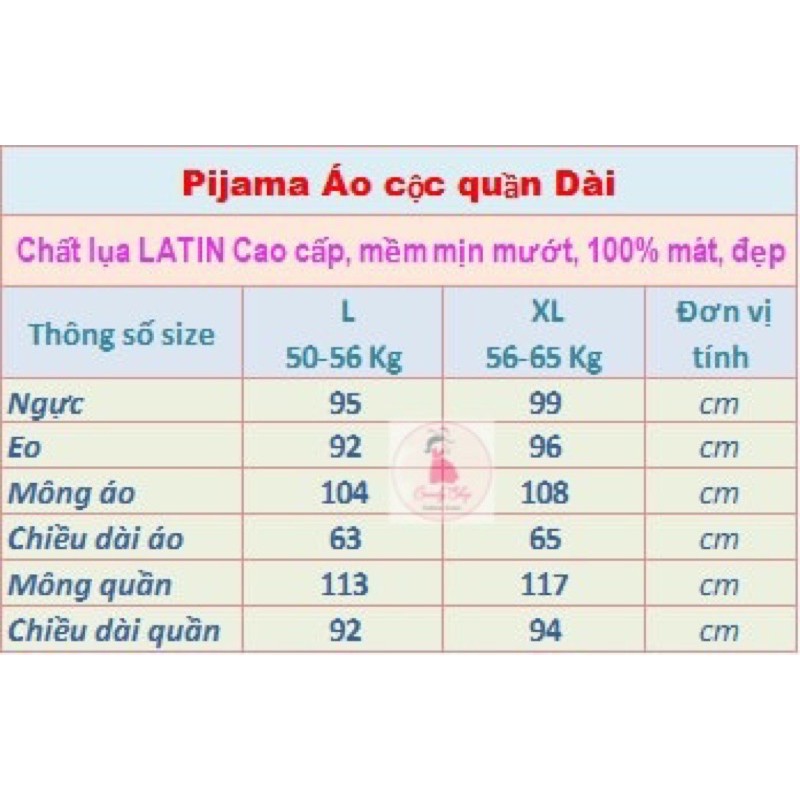 [Ảnh thật]  Đồ Bộ Pijama dài LỤA LATIN cao cấp form 50-56kg siêu mát,nhẹ mềm mịn mướt