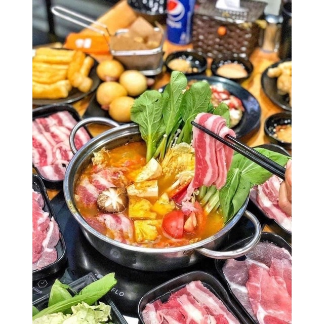 Ba chỉ bò mỹ lẩu nướng