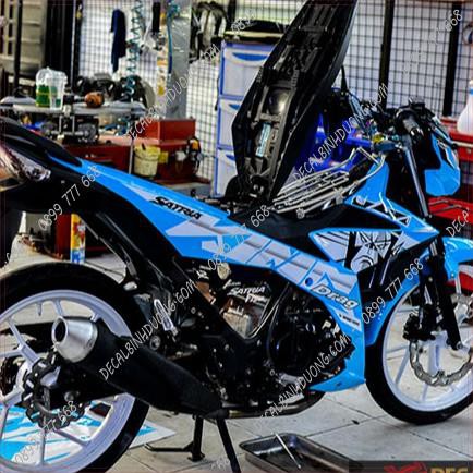 Decal Xe Máy - Tem Trùm Satria, Raider King Drag Siêu Ngầu