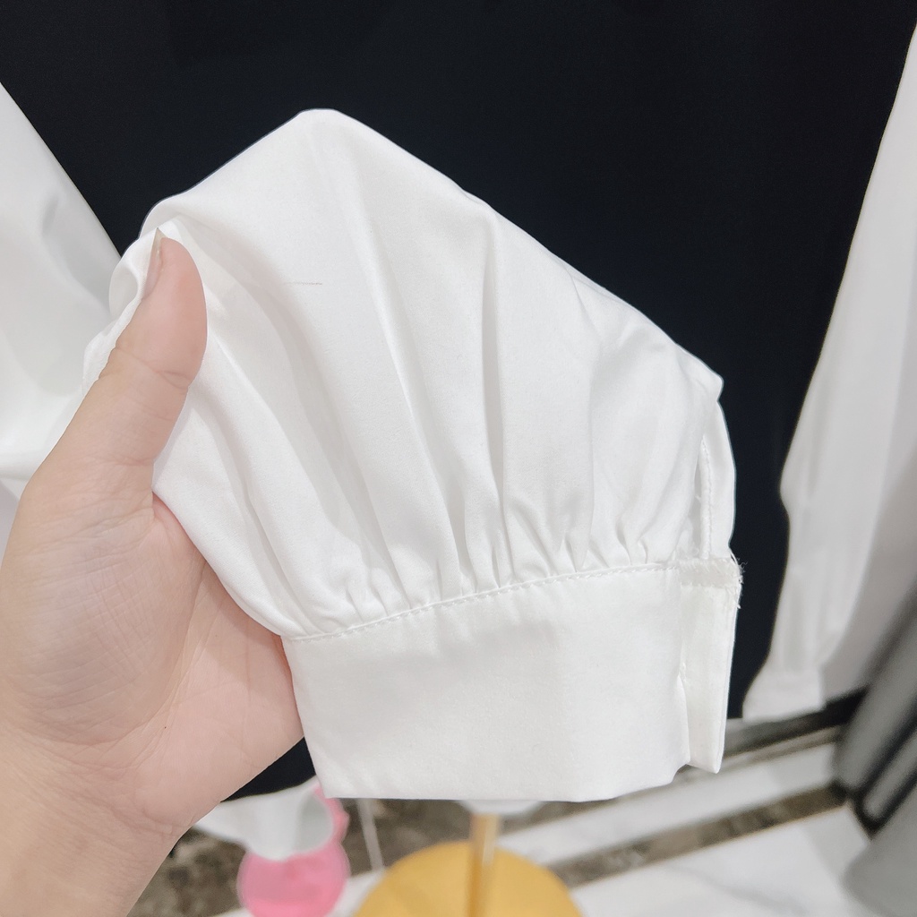 Sét áo sơ mi kèm áo ngoài buộc dây phong cách HQ lên dáng cực sang