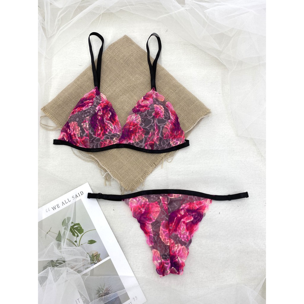 Bộ đồ lót nữ sexy gợi cảm vải ren cao cấp loại 1 gồm áo + quần BRAHY