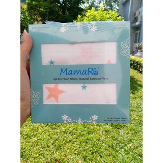 Set 10 khăn sữa sợi tre Mamaru 25x25