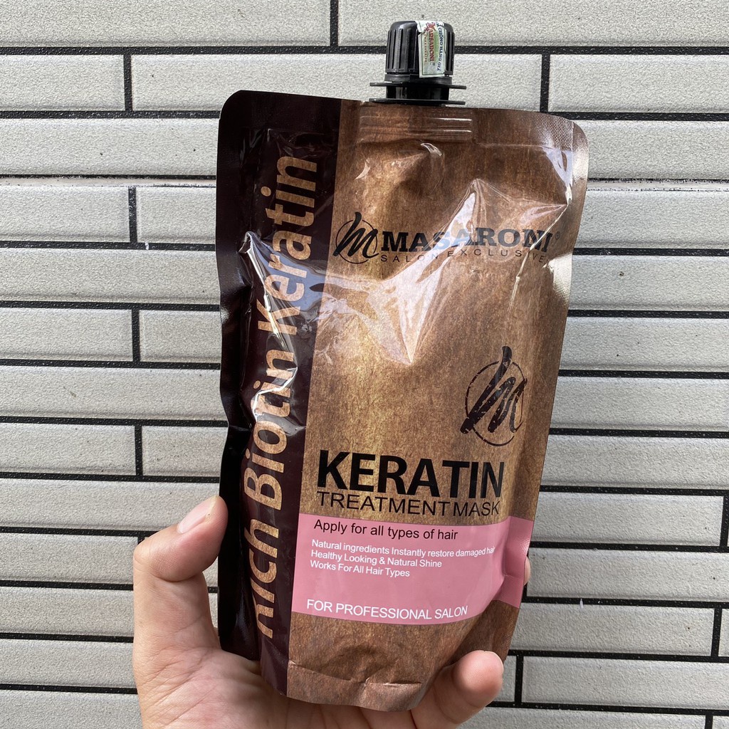 Hấp túi Masaroni keratin treatment mask (túi 500ml)