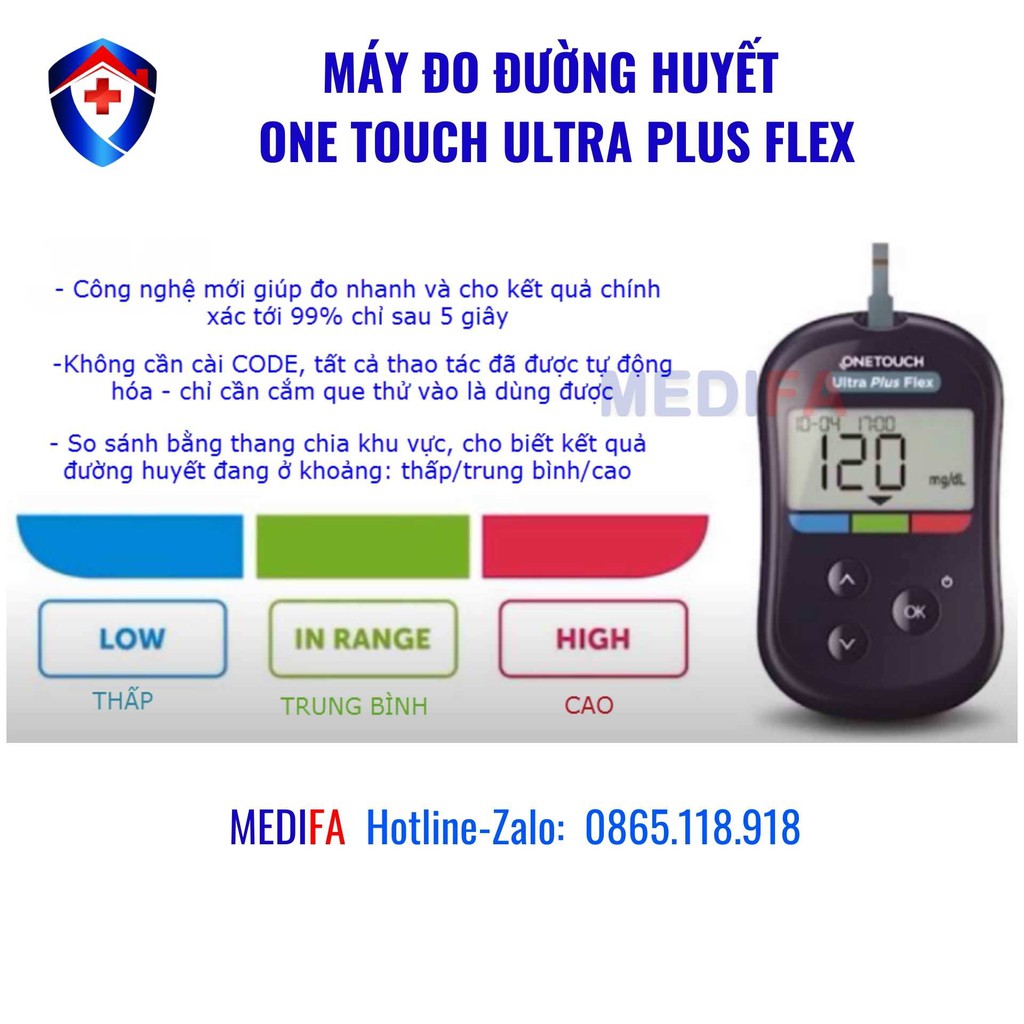 💕Máy đo đường huyết tiểu đường One Touch Ultra Plus Flex (Onetouch)💕Loại xịn, bền, hay dùng tại các phòng khám