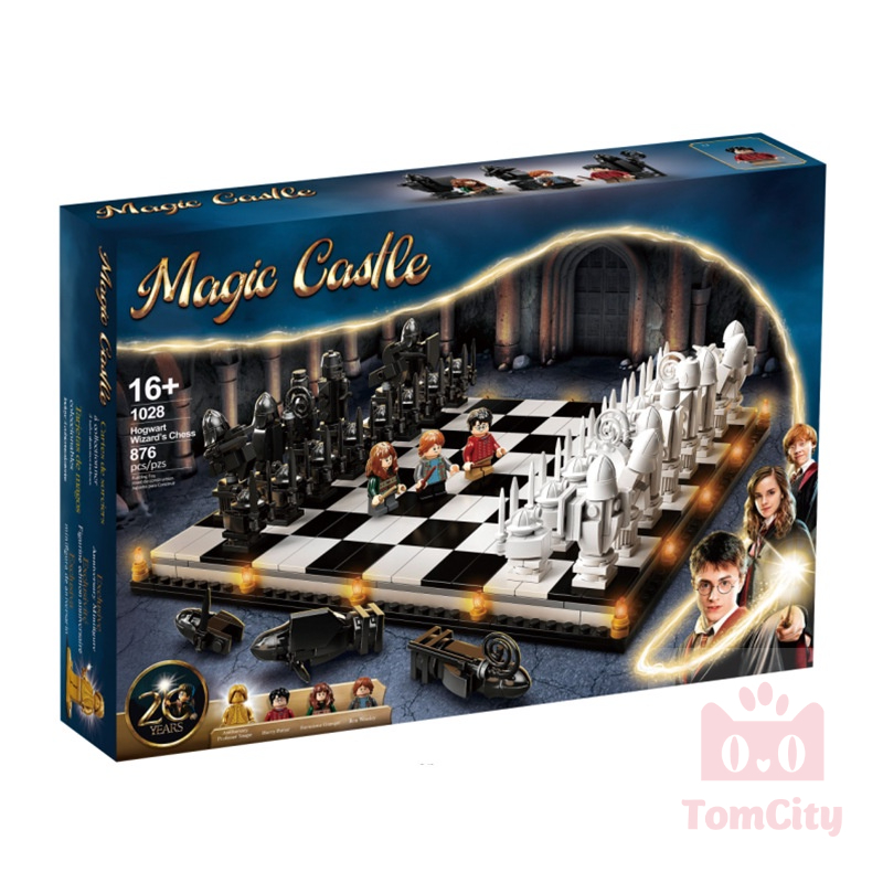 [Mới] Bộ đồ chơi cờ vua lắp ráp Tomcity Mô hình lắp ráp cờ vua Magic Castle Harry Potter