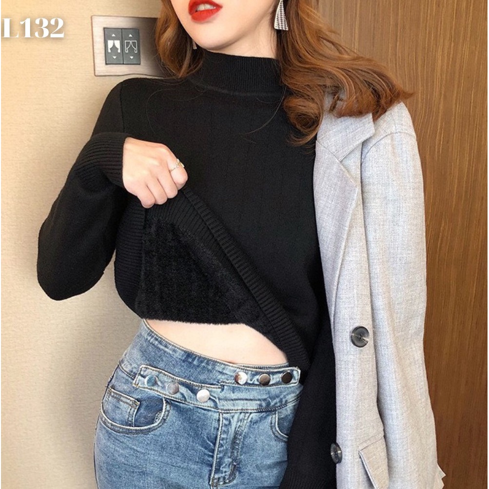 L132 - Áo len nữ cổ lọ LÓT LÔNG SIÊU ẤM xinh hàng Quảng Châu (Kèm ảnh thật) | BigBuy360 - bigbuy360.vn