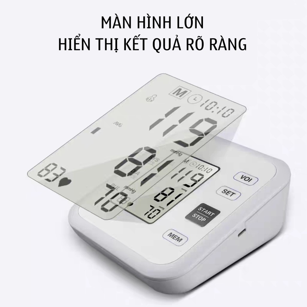 Máy Đo Huyết Áp Bắp Tay Máy Đo Huyết Áp Điện TửLoại Tốt Đo Nhịp Tim Màn Hình LCD Đo Nhanh Và Chính Xác Bảo Hành 5 Năm