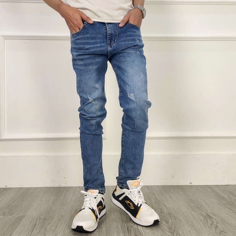 Quần jeans nam đen co giãn TS98