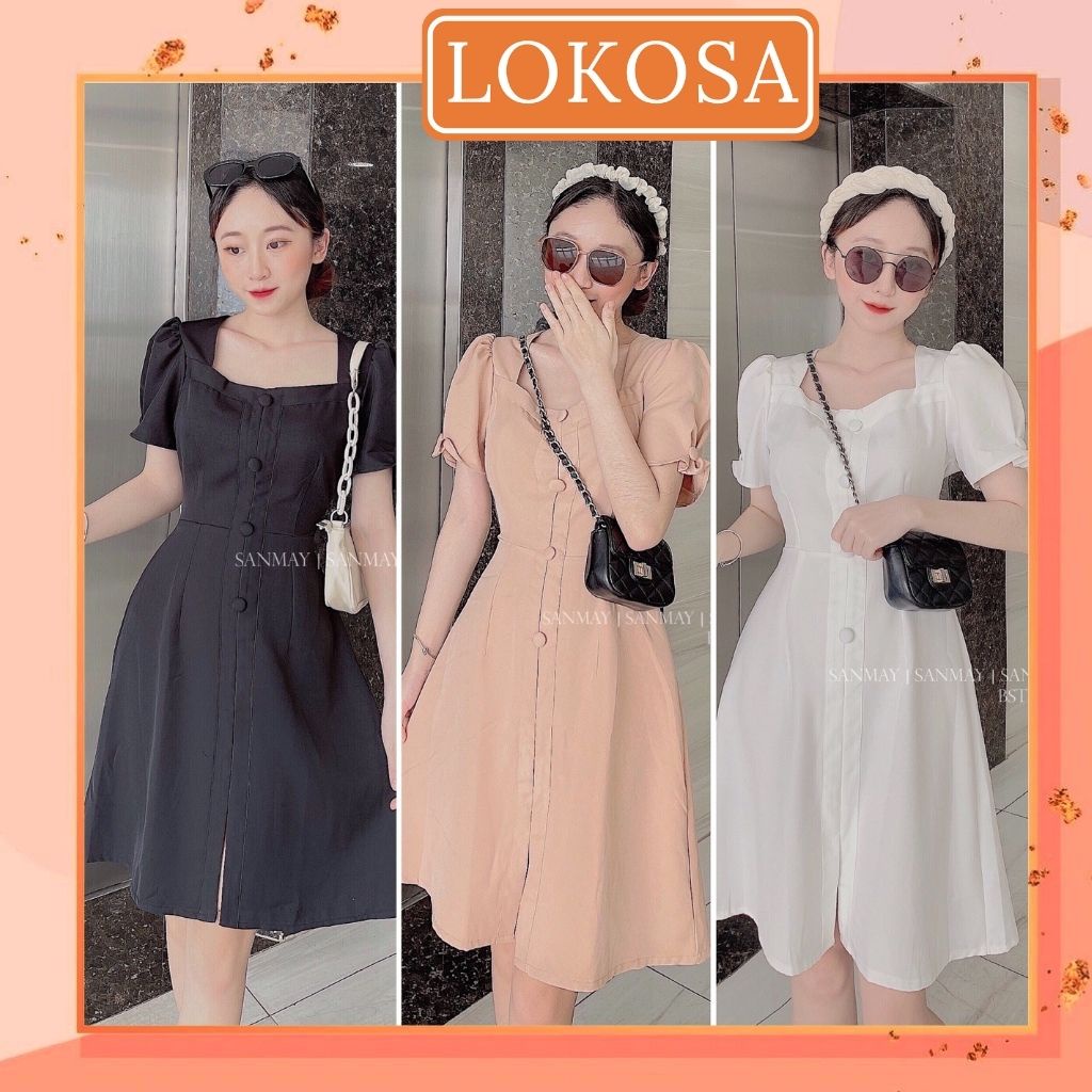 Váy Công Sở LOKOSA Đầm Công Chúa Cao Cấp Ôm Body Dáng Suông Hàn Quốc đi chơi dự tiệc sang trọng trẻ trung VD021