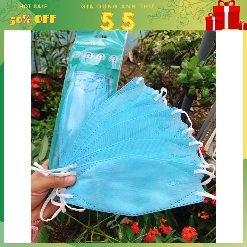 Túi 10 cái Khẩu Trang Cao Cấp Chính Hãng 4D Famapro Nam Anh