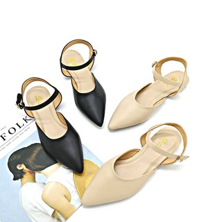 Giày sandal mũi nhọn quai cài 6485