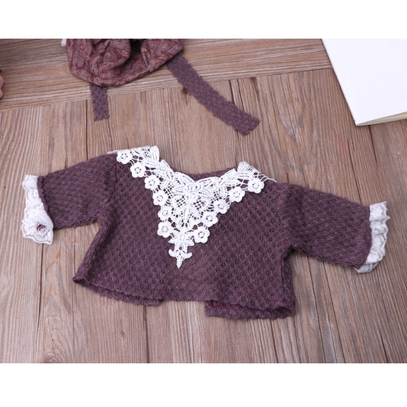 Bộ Trang Phục Hóa Trang Thỏ Đan Móc Thủ Công Dễ Thương Cho Bé Sơ Sinh