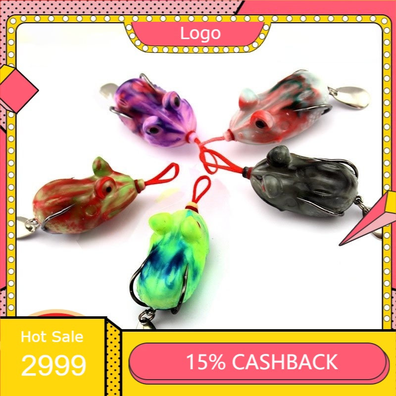 Mồi câu lure mồi nhái giả câu cá lóc cá sộp 5cm 11g nhái hơi câu cá giá rẻ siêu nhậy M18 - giá rẻ-