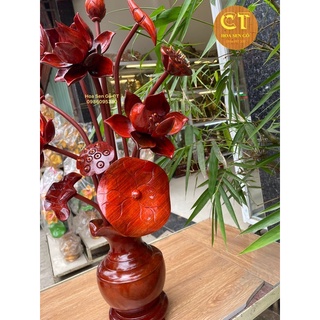 Hoa Sen Gỗ Hương size trung