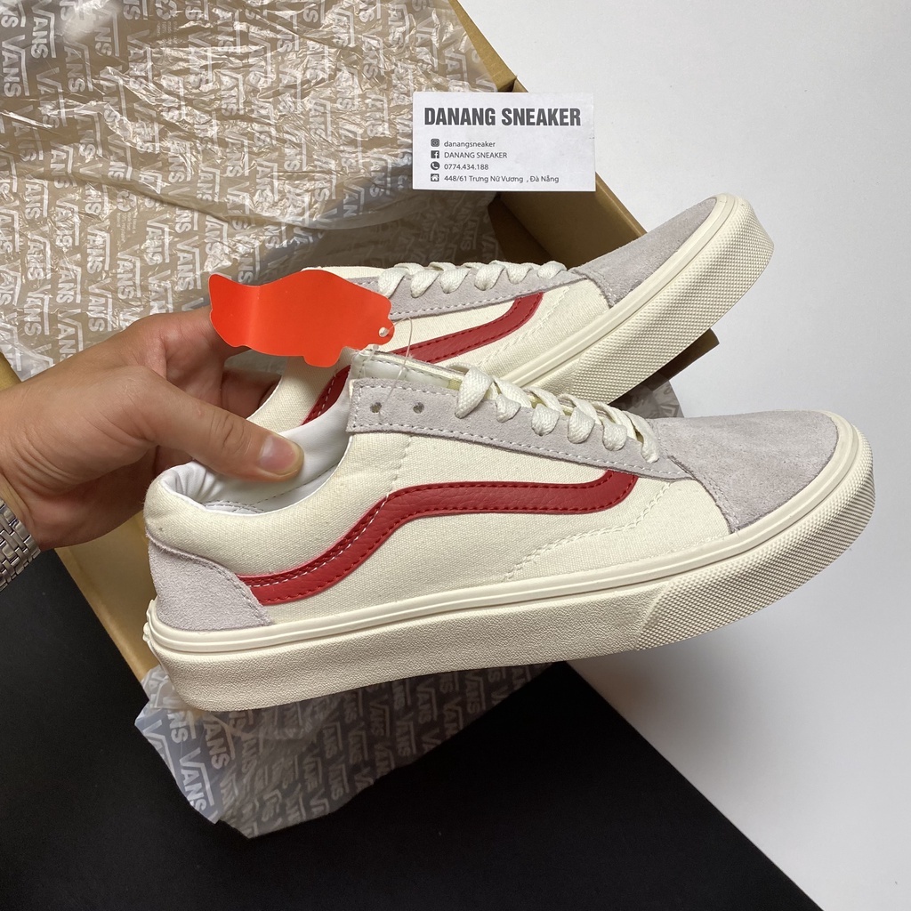 Giầy ⚡Vans Style 36 Sọc Đỏ Da⚡ Thật 1:1[Full Box] - Sneaker Vans Nam Nữ Hcm