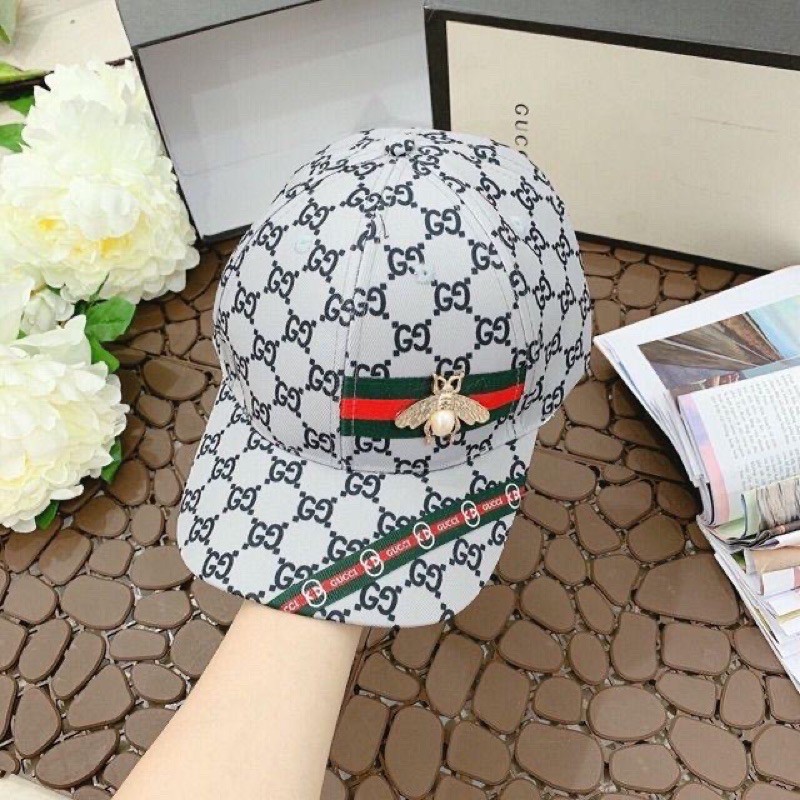 NÓN KẾT SỌC LOGO CON ONG