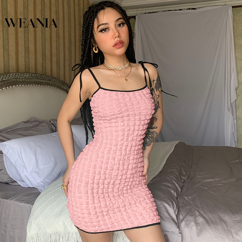 Đầm Mini Hai Dây Hở Lưng Dáng Ôm Thời Trang Hàng Ngày Cho Nữ