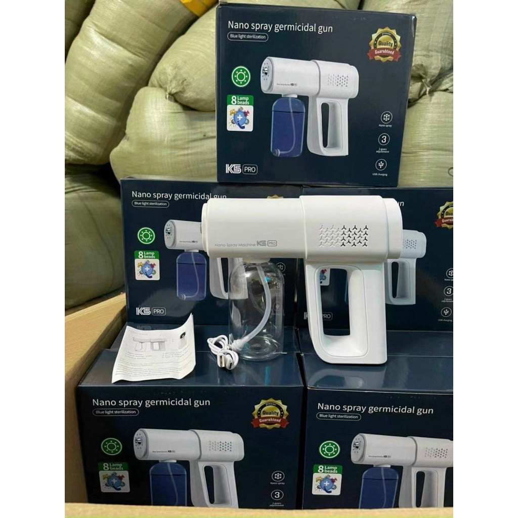 Súng phun khử khuẩn diệt khuẩn cầm tay Nano K5 PRO dùng cồn , xà phòng nước khử trùng diệt khuẩn virut vi trùng