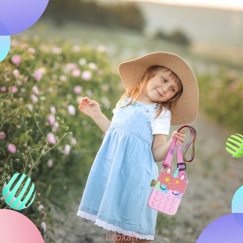 Pop it Bag Túi xách kiểu đồ chơi nhấn bóp bong bóng giảm căng thẳng dành cho bé mầm non