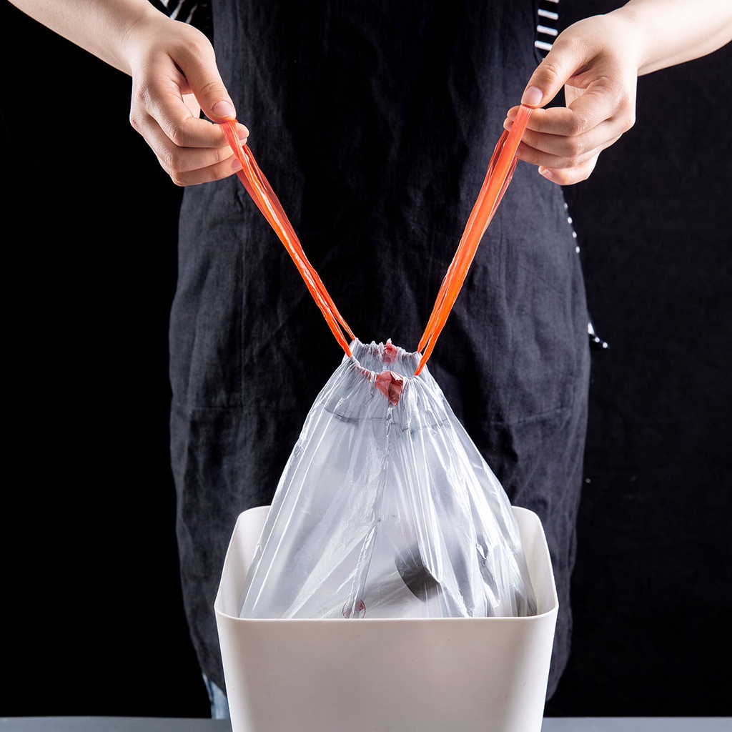 45x50cm dây rút dày màu đen túi đựng rác dung tích lớn