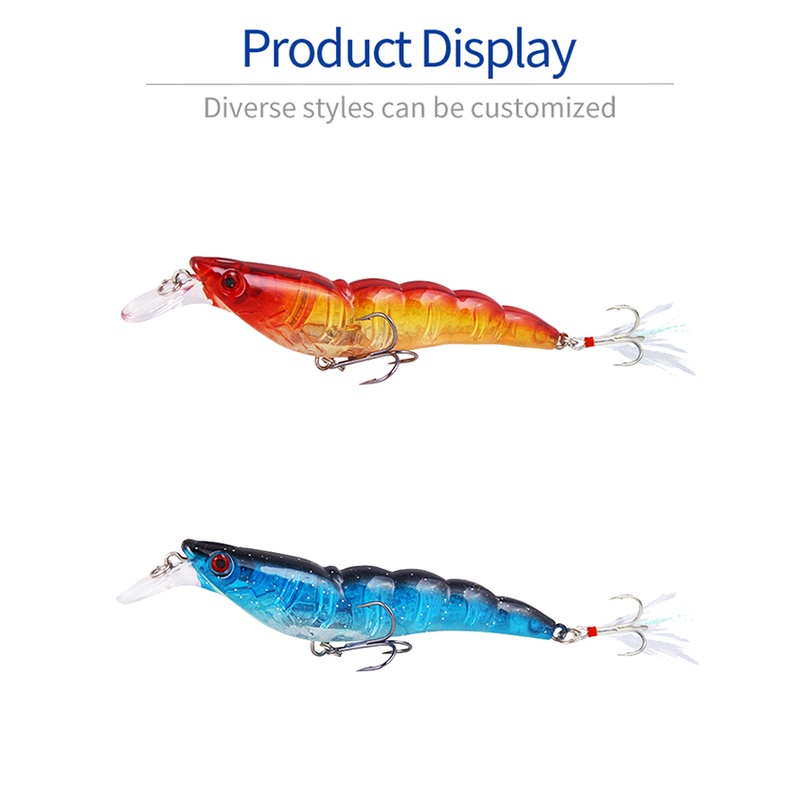 Mồi Câu Cá Hình Con Tôm Nhân Tạo Bằng Nhựa 13.6g/9.5cm