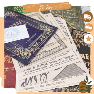 Giấy cổ trang trí sổ siêu vintage