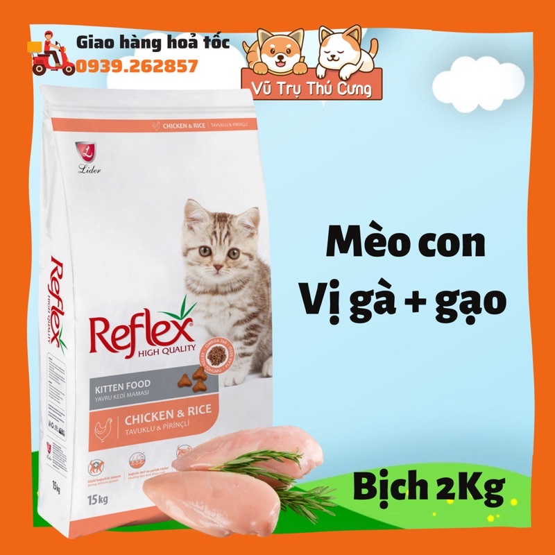 Hạt Reflex cho mèo từ Thỗ Nhĩ Kỳ-mèo con, mèo lớn (bịch 2Kg)