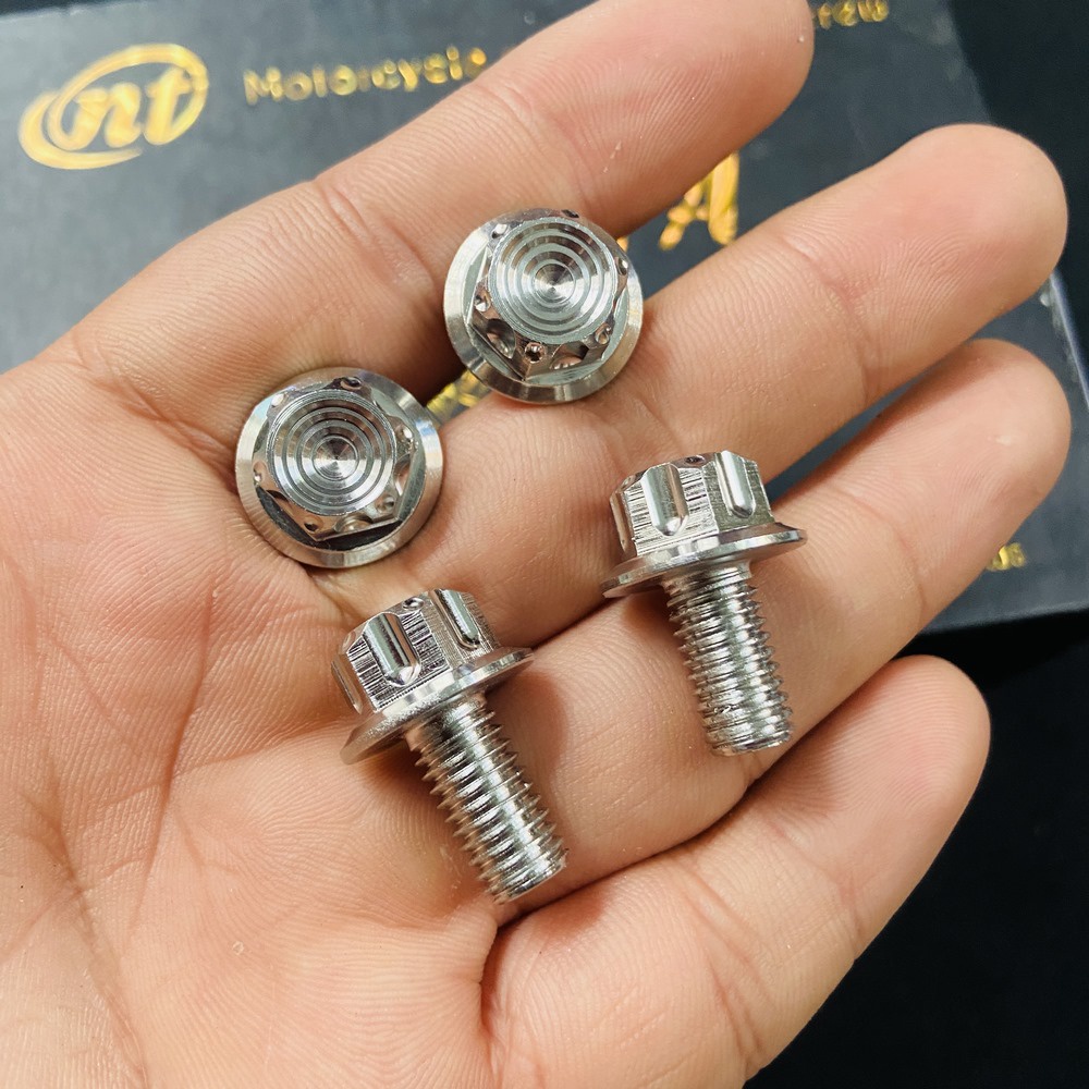 Ốc kiểu xe máy, bộ sưu tập ốc INOX SALAYA thái xoắn 8ly1, 8ly2, 8ly3, 8ly4 trang trí xe máy siêu sáng bóng