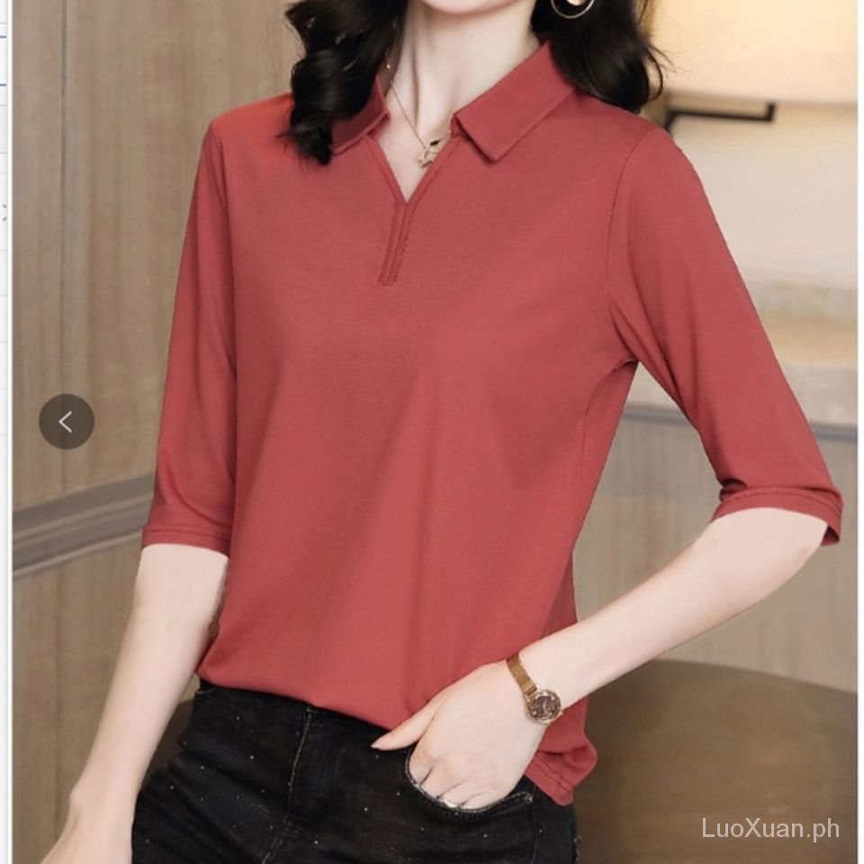 Áo Sơ Mi Tay Ngắn Dáng Rộng Thời Trang Cho Phụ Nữ Trung Niên