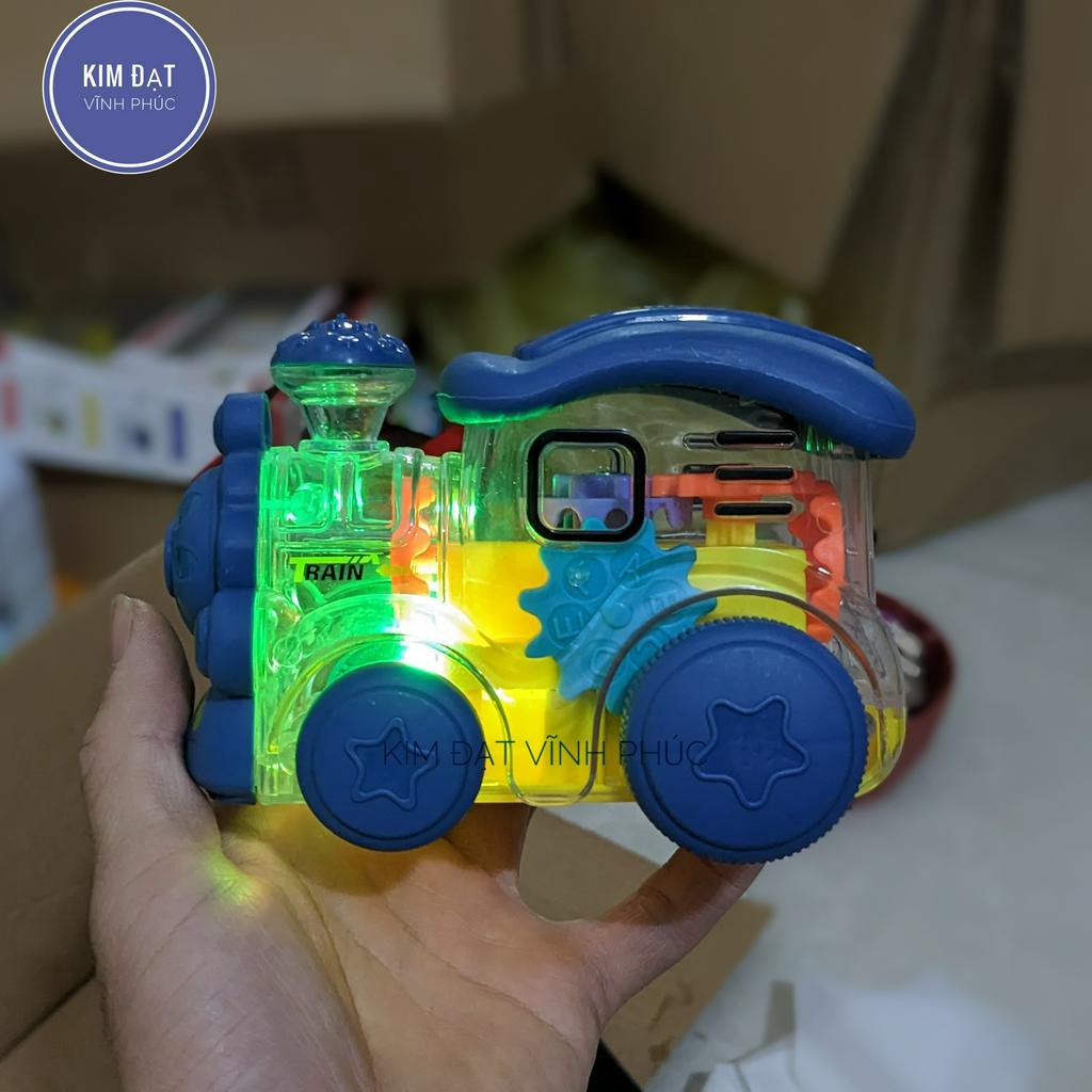 Đồ chơi Tàu hỏa chạy bánh đà có đèn kèm pin