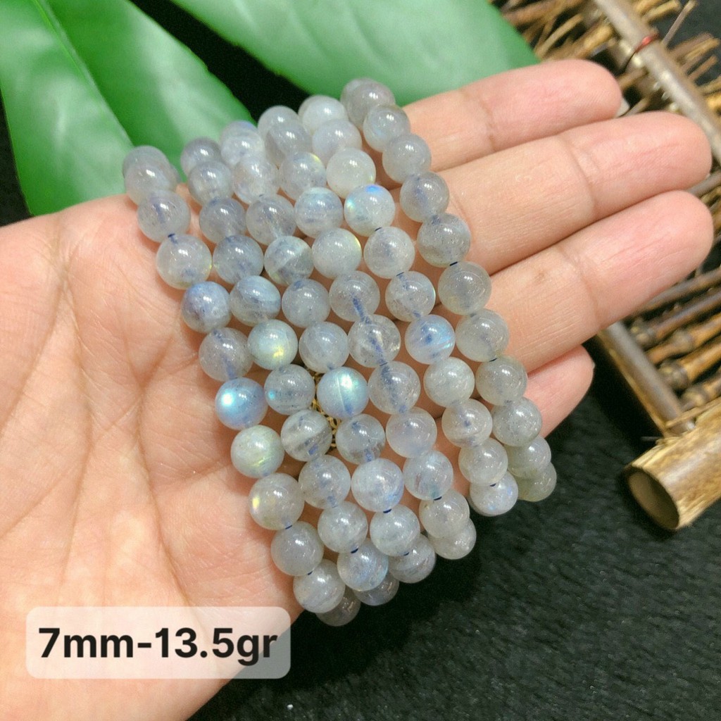 Vòng Tay XàCừ Ánh Xanh Đẹp Lung Linh Size 5-11mm Chuẩn 2A