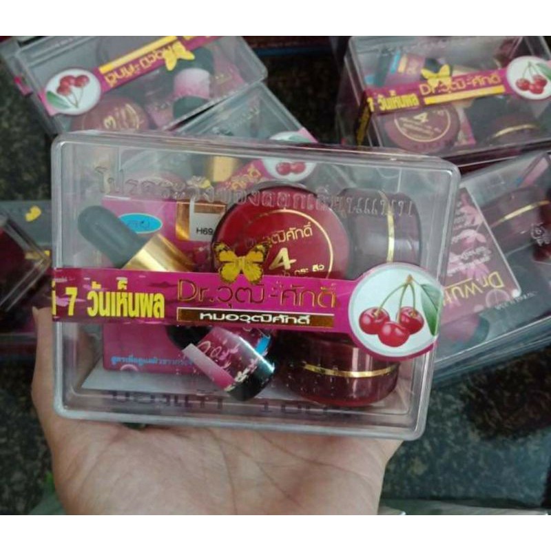 Set kem đỏ cherry thái lan như ảnh