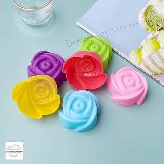 Set 20 khuôn silicon hoa hồng 2 lớp làm đông sương