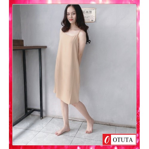 Váy 2 dây, váy suông đũi lụa, váy ngủ cao cấp- chất đũi lụa hàn loại 1 CHẤT MÁT - MỀM MỊN - KHÔNG NHĂN - OTUTA | BigBuy360 - bigbuy360.vn