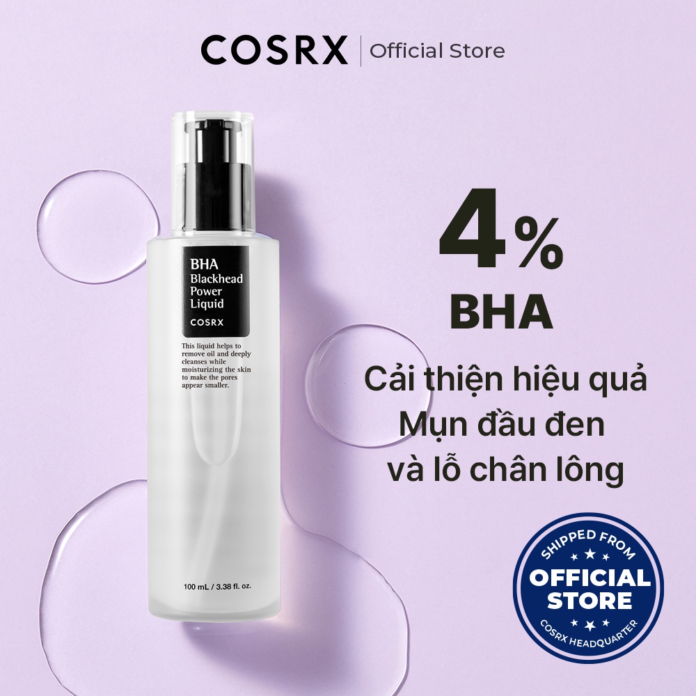 Tinh chất COSRX BHA Blackhead Power Liquid 100ml giảm mụn đầu đen dành cho da dầu đến da hỗn hợp