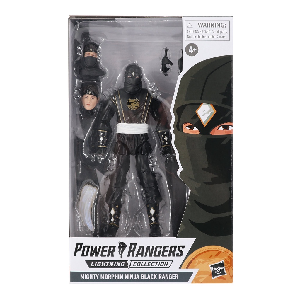 Mô hình nhân vật Hasbro⚡Power Rangers Lightning Collection⚡6-inches Mighty Morphin Ninja Black Ranger - Target Exclusive
