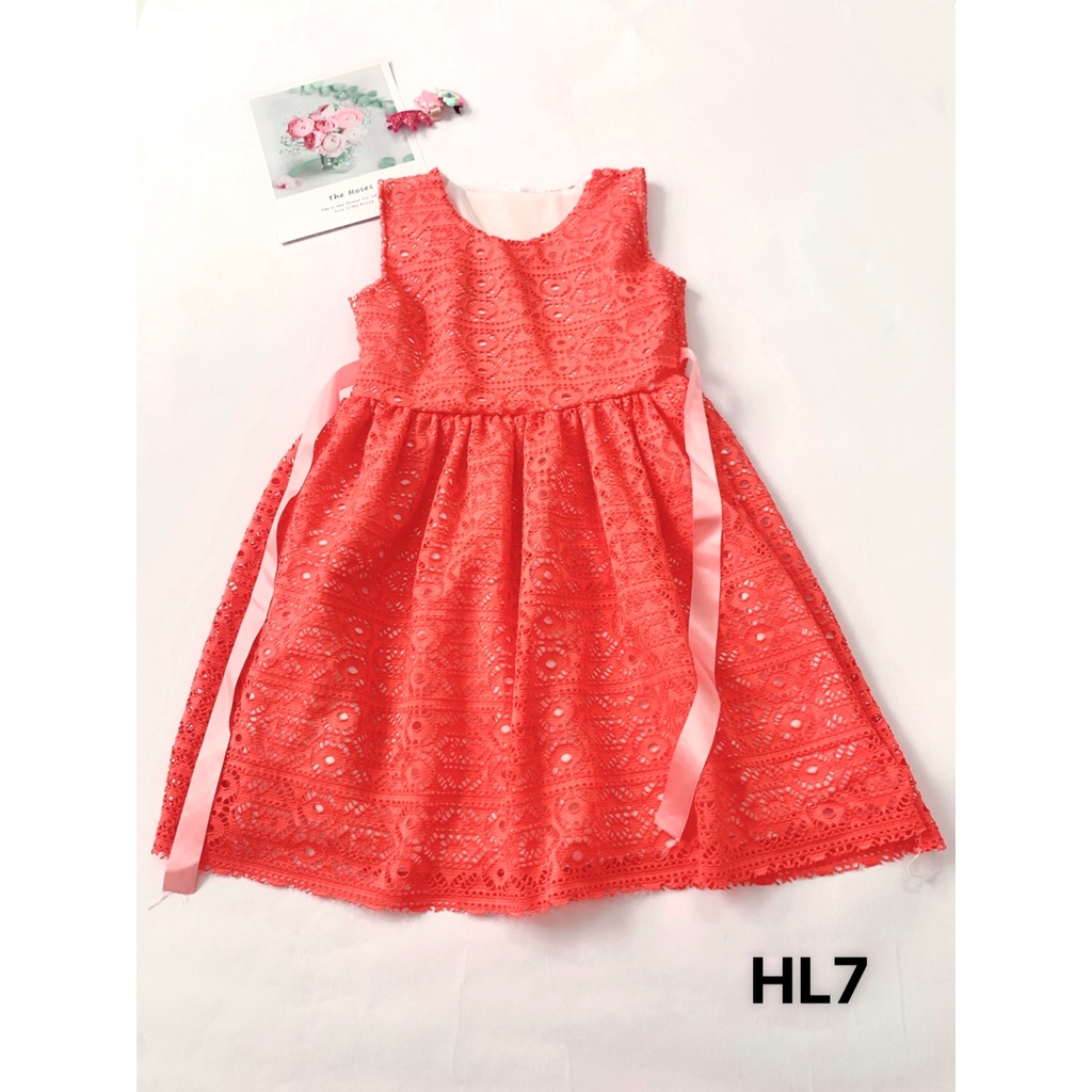 [XẢ KHO] Váy cho bé gái màu hè babydoll chất vải chiffon Sunkid HL nhiều màu size trẻ em 5-10 tuổi