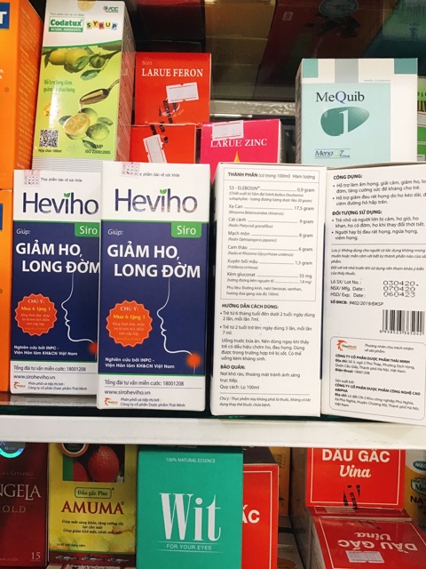 siro Heviho giảm ho Long đờm 100ml (có tem tích điểm)