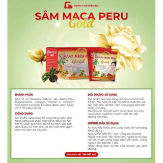 Sâm Maca Peru Gold cân bằng sắc tố nữ
