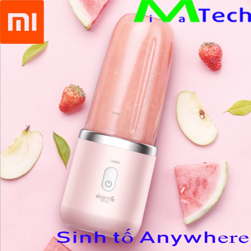 Máy xay sinh tố cầm tay Xiaomi Deerma 2 lưỡi mạnh mẽ nhỏ gọn, tiện lợi, công suất cao, sạc USB mọi lúc mọi nơi