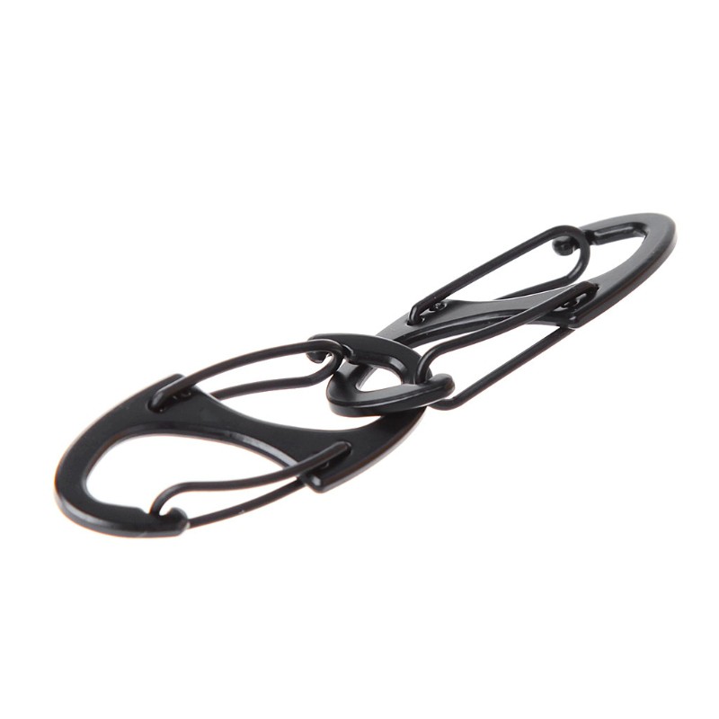 Set 2 móc khóa carabiner hình số 8 nhỏ gọn đa năng dễ mang theo cho hoạt động ngoài trời
