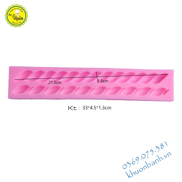 Khuôn silicon vỉ 2 dây thừng xoắn