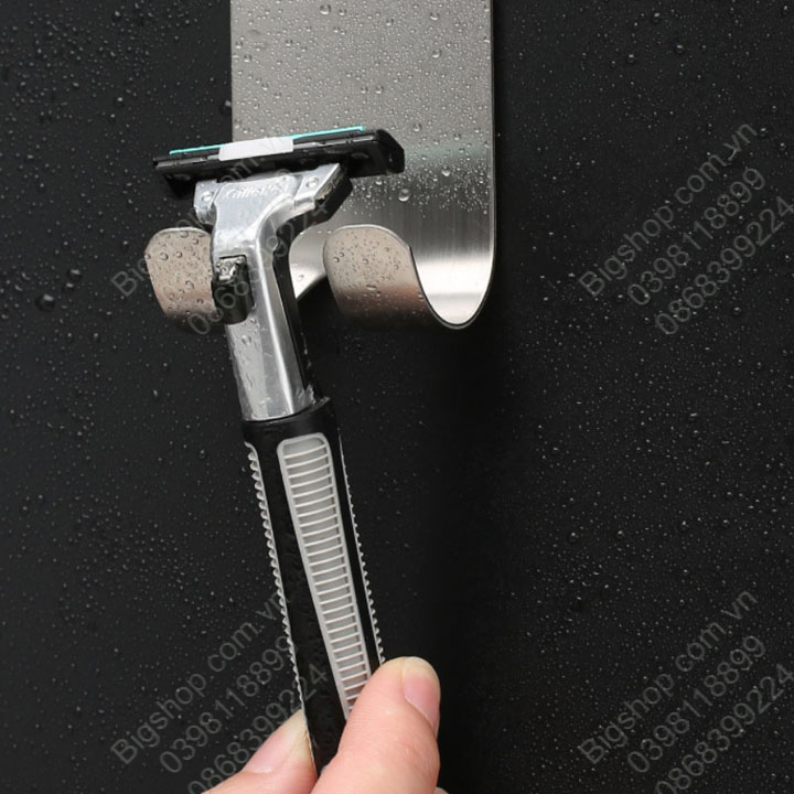 Bộ 2 móc treo dao cạo râu, phích cắm điện, treo đồ đa năng tiện dụng