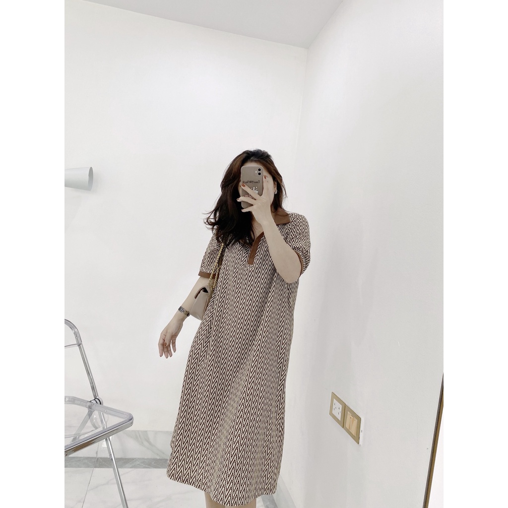 Váy suông cotton - Đầm thun tay lỡ