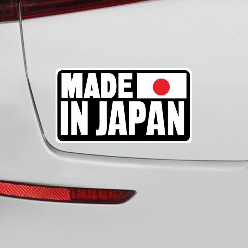 Đề Can Phản Quang In Chữ Made In Japan Hoạt Hình Sáng Tạo Trang Trí Xe Hơi